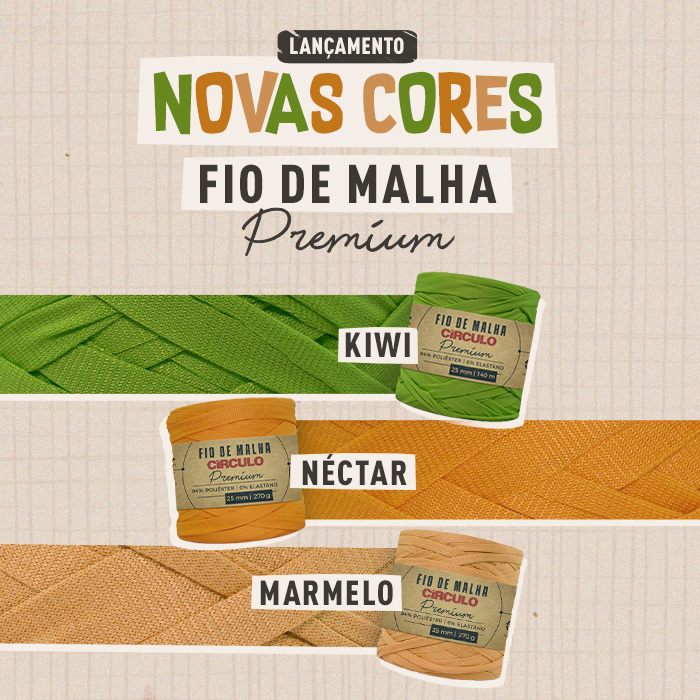 Lançamento: Novas cores do Fio de Malha Premium Círculo!